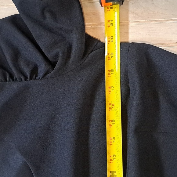 New York & Company Classic Shift Tailored Puff Sheeves Tea Length Stretch Dress - Picture 8 of 11